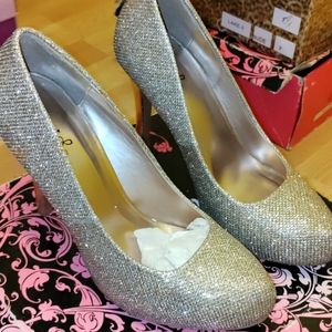 Champagne sparkling heels